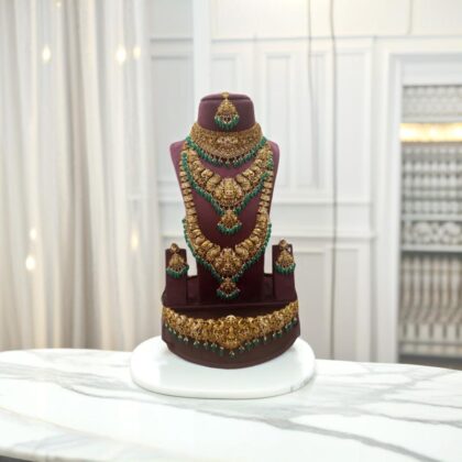 Opulent Emerald Maharani Bridal Set(1G)